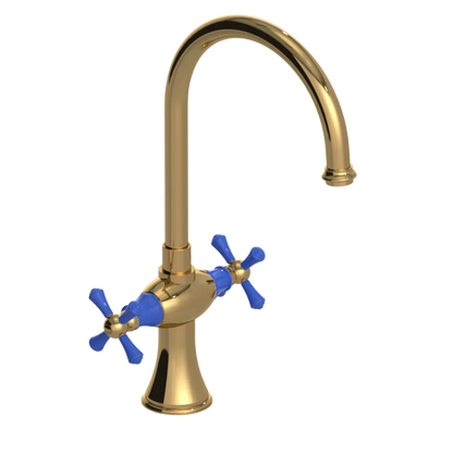 Rubinet Two Handle Single Hole Kitchen Set Gold