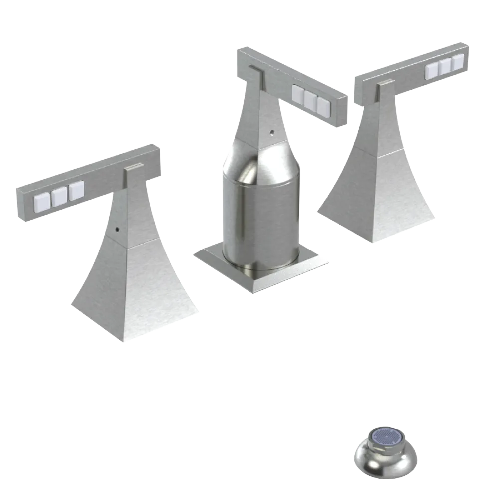 Rubinet Bidet Fitting with Spray, Diverter, and Vacum Breaker (Less Drain) Satin Nickel