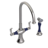 Rubinet Two Handle Single Hole Kitchen Set with Hand Spray Polished Nickel