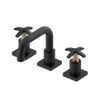 Rubinet Widespread Lav. Set. with Genesis spout (less drain) Matt Black