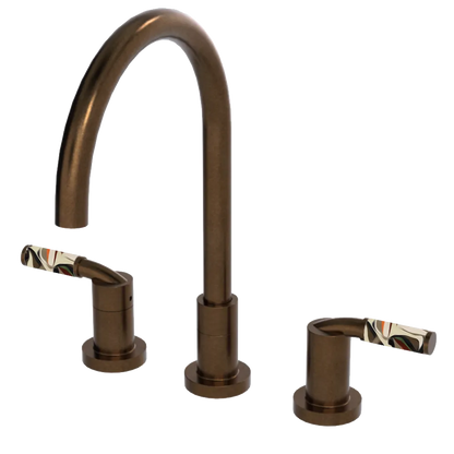 Rubinet Widespread Kitchen Set Tuscan Brass
