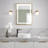 KALIA EFFECTLED-illuminated bathroom mirror - 24" x 32" - Brushed gold
