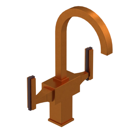 Rubinet Single Hole Dual Handle Lav. Set. (less drain) Antique Copper Matt