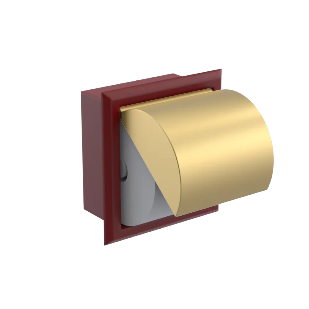 Rubinet RECESSED TOILET PAPER HOLDER Maroon