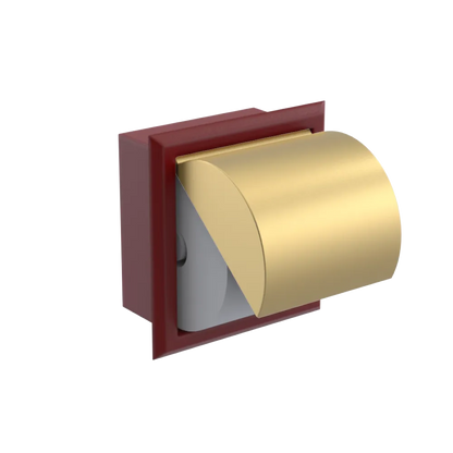Rubinet RECESSED TOILET PAPER HOLDER Maroon