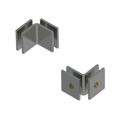 Rubinet 90 Glass to Glass Open Face Satin Nickel