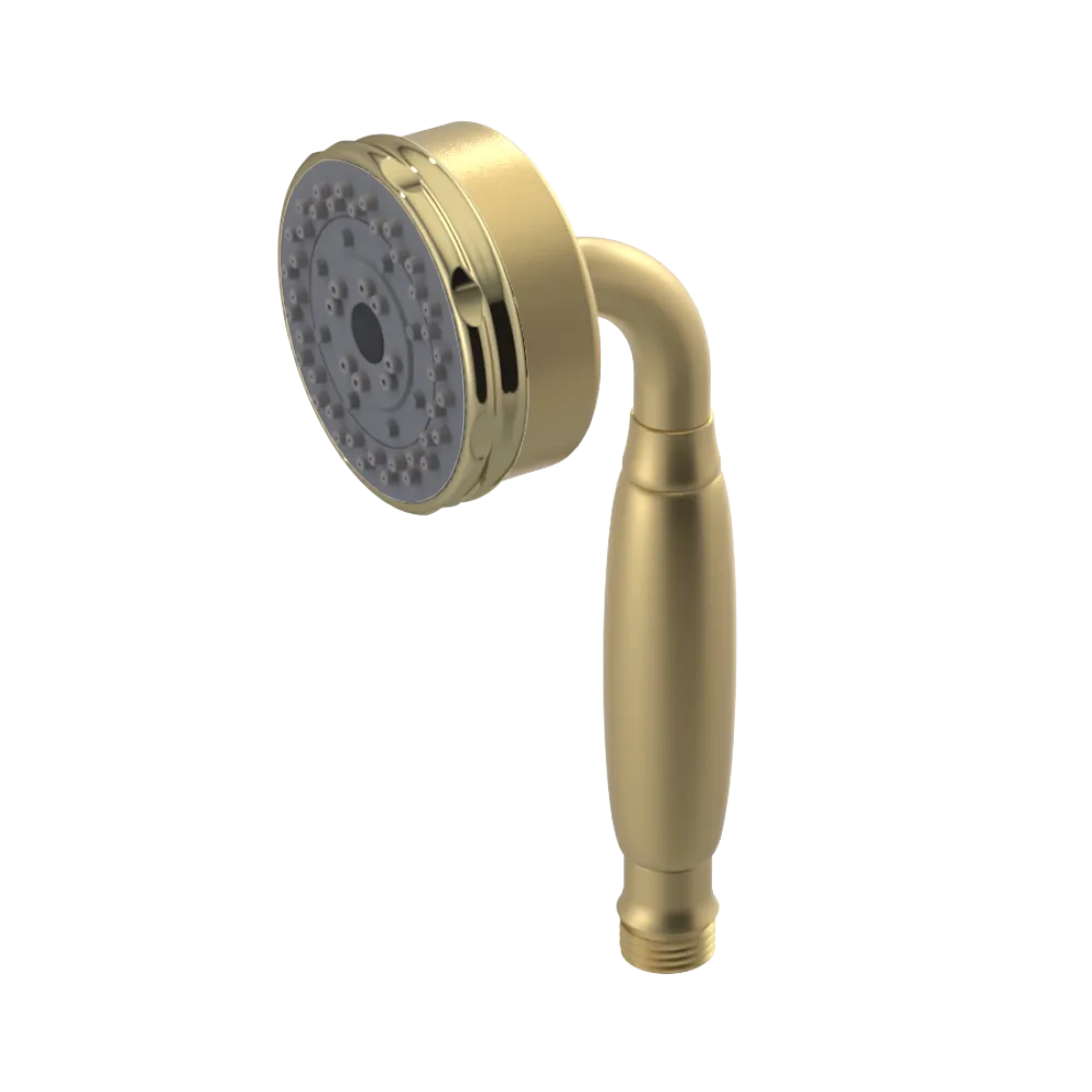 Rubinet 3 Function Hand Held Shower Only Satin Brass