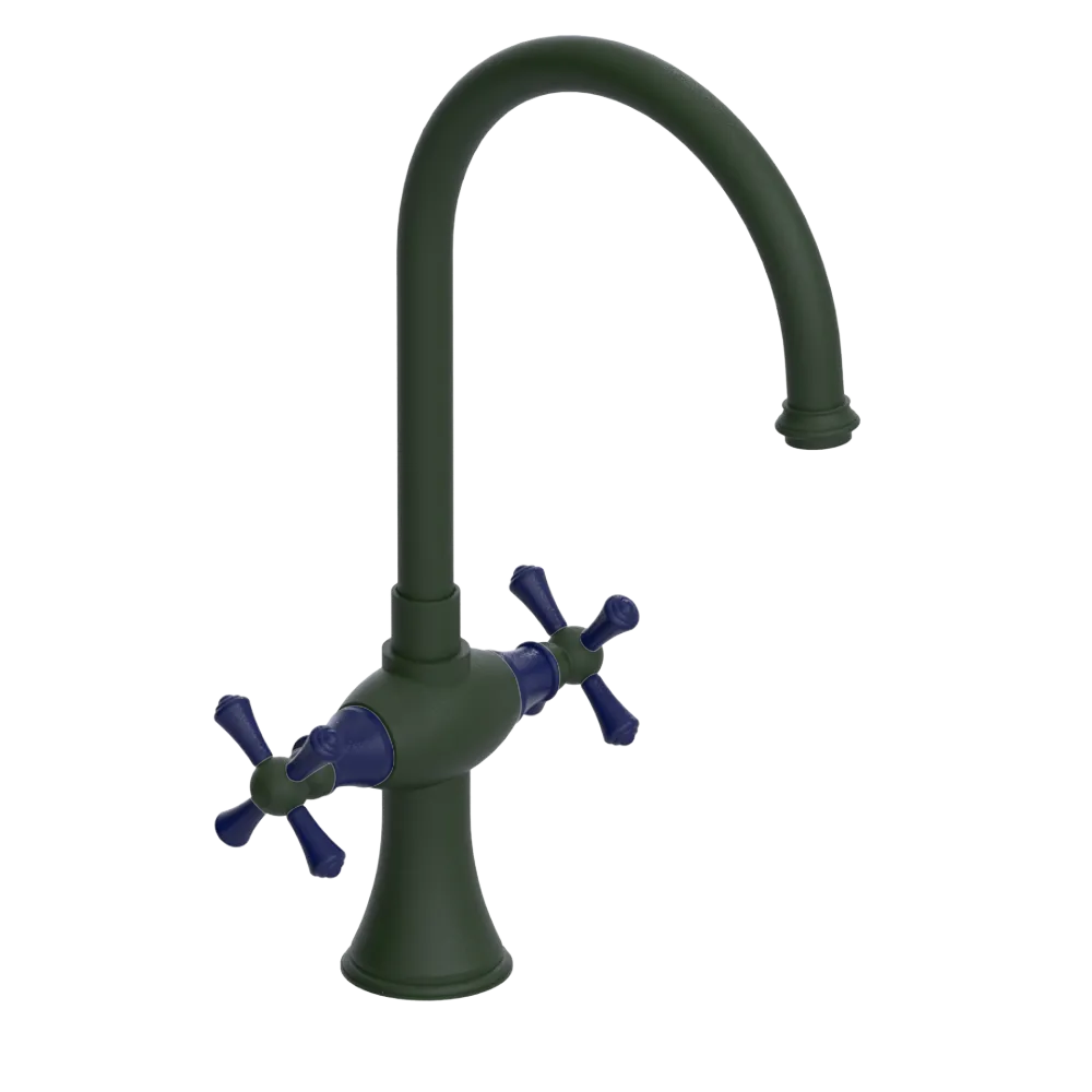 Rubinet Two Handle Single Hole Kitchen Set Green Envy