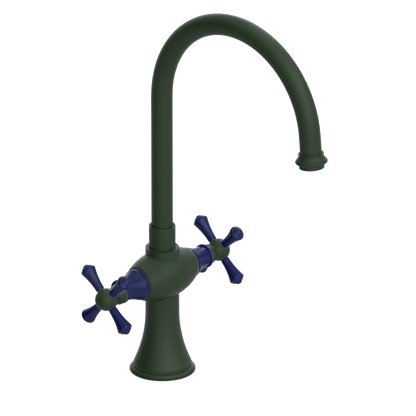 Rubinet Two Handle Single Hole Kitchen Set Green Envy