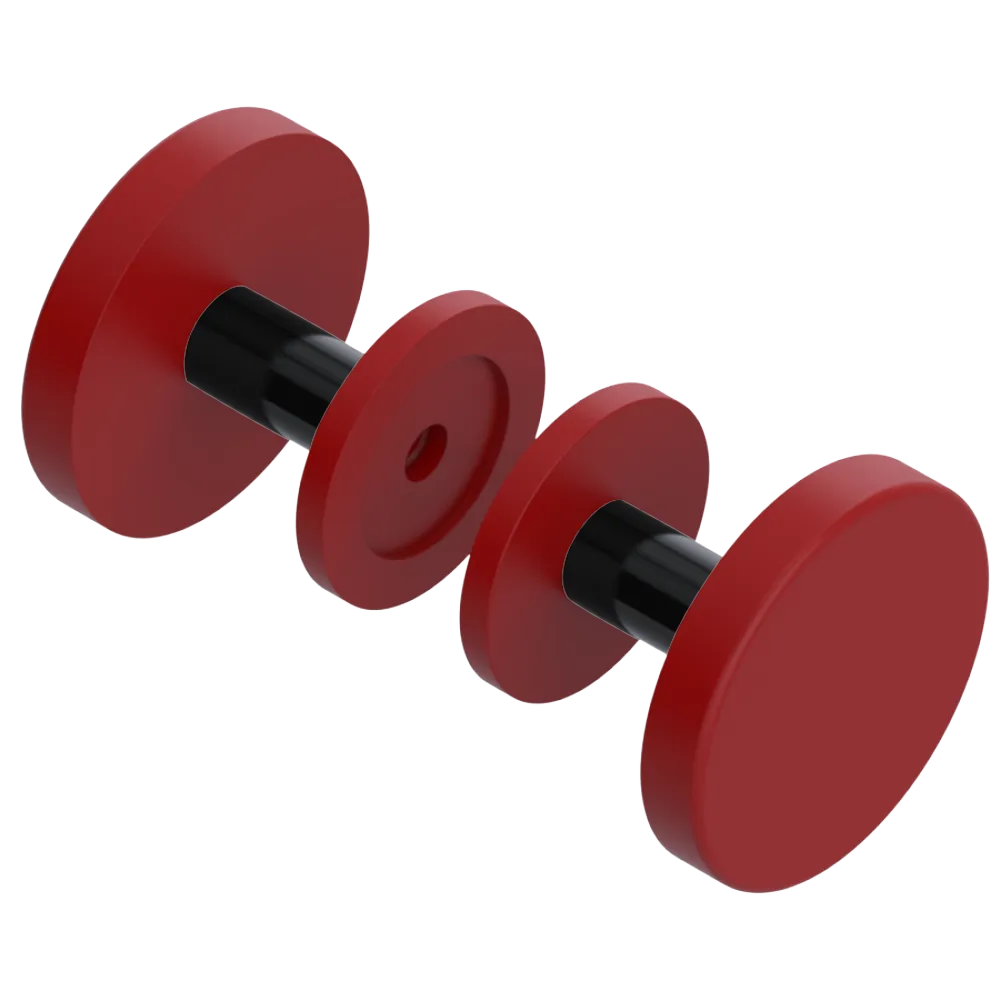 Rubinet Shower Door Knob (set) Maroon
