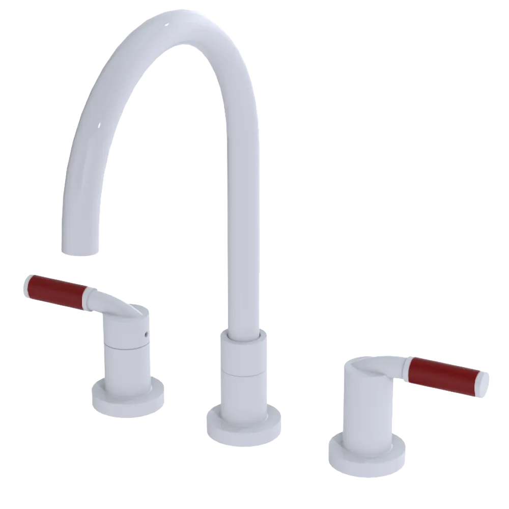 Rubinet Widespread Kitchen Set White