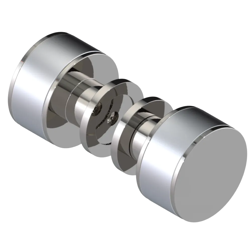 Rubinet Shower Door Knob (set) Polished Nickel
