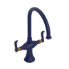 Rubinet Two Handle Single Hole Kitchen Set Midnight Blue