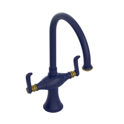 Rubinet Two Handle Single Hole Kitchen Set Midnight Blue