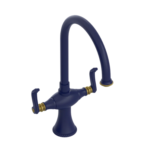 Rubinet Two Handle Single Hole Kitchen Set Midnight Blue