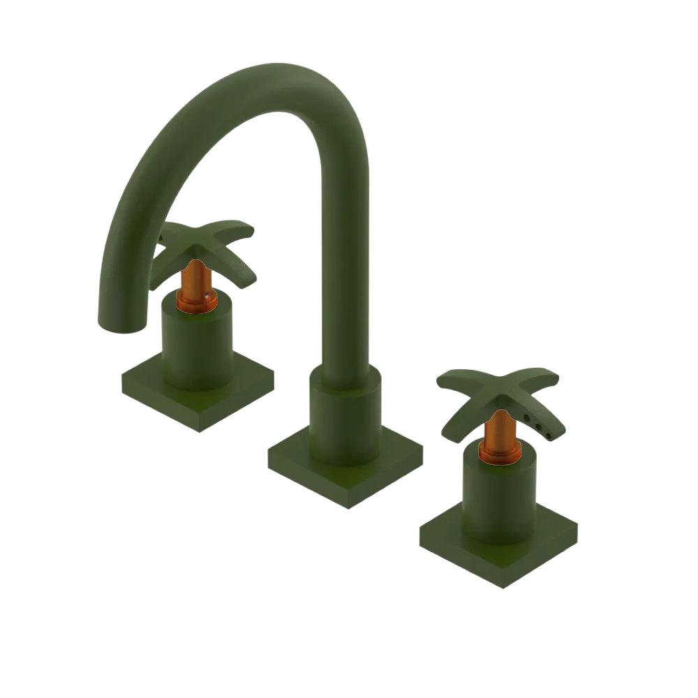 Rubinet Widespread Lav. Set. (less drain) Green Envy