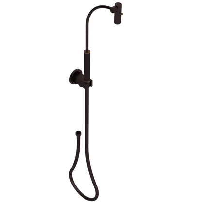 Rubinet Hand Held Shower Bidet with Extended Reach & Dual Function Spray Including Wall Bracket with Supply & Hose (Round) Oil Rubbed Bronze