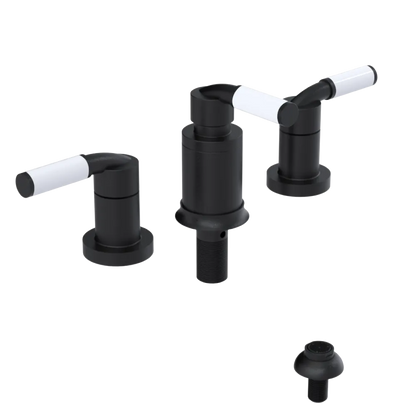 Rubinet Bidet Fitting with Spray, Diverter, and Vacuum Breaker (less drain) Matt Black
