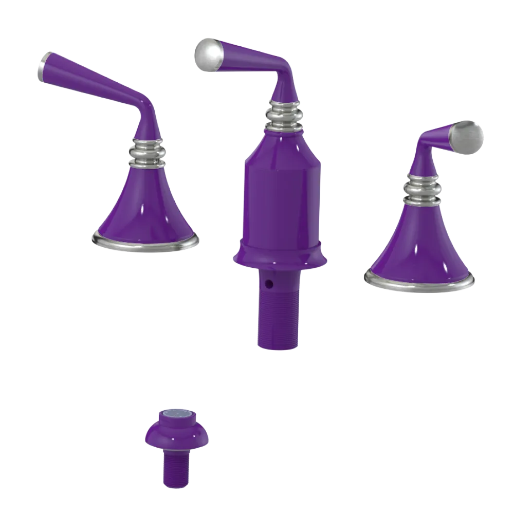 Rubinet Bidet Fitting with Spray, Diverter, and Vacum Breaker (Less Drain) Purple Haze