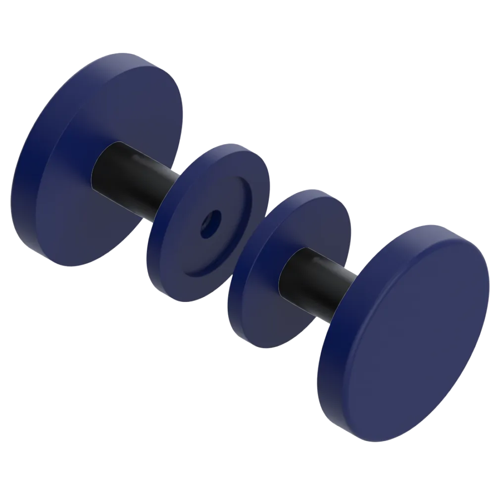 Rubinet Shower Door Knob (set) Midnight Blue