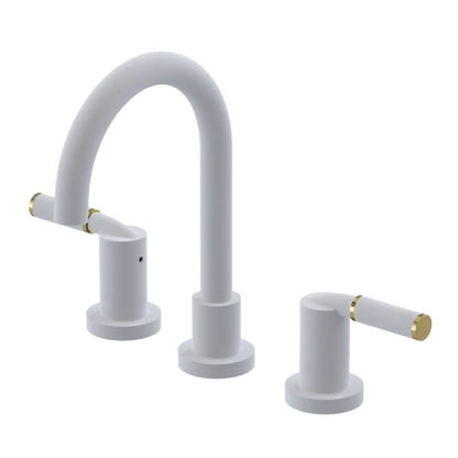 Rubinet Widespread Lav set (less drain) Matt White