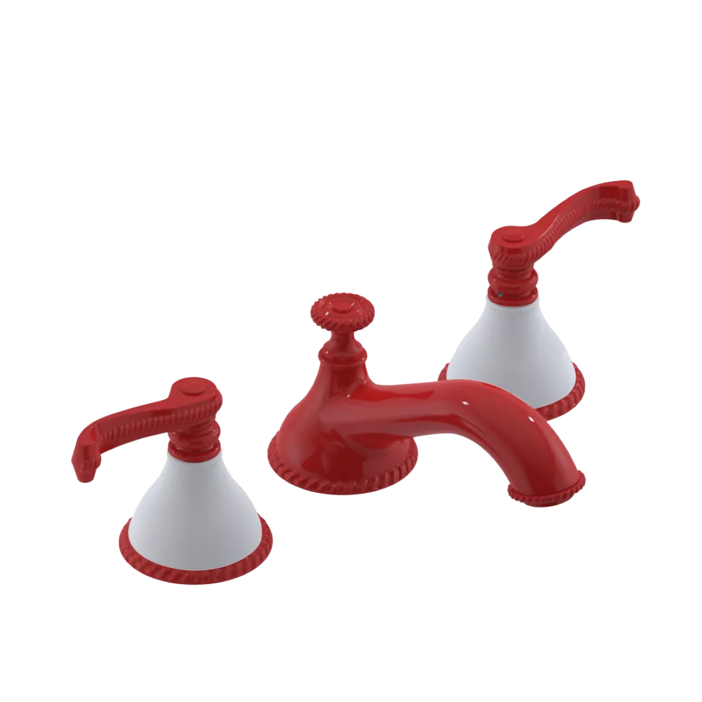 Rubinet Widespread Lav. Set. (less drain) Red
