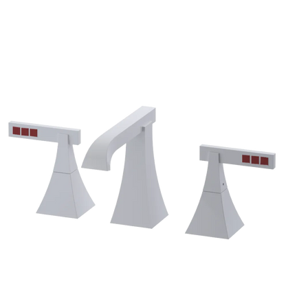 Rubinet Widespread Lav. Set. (less drain) White