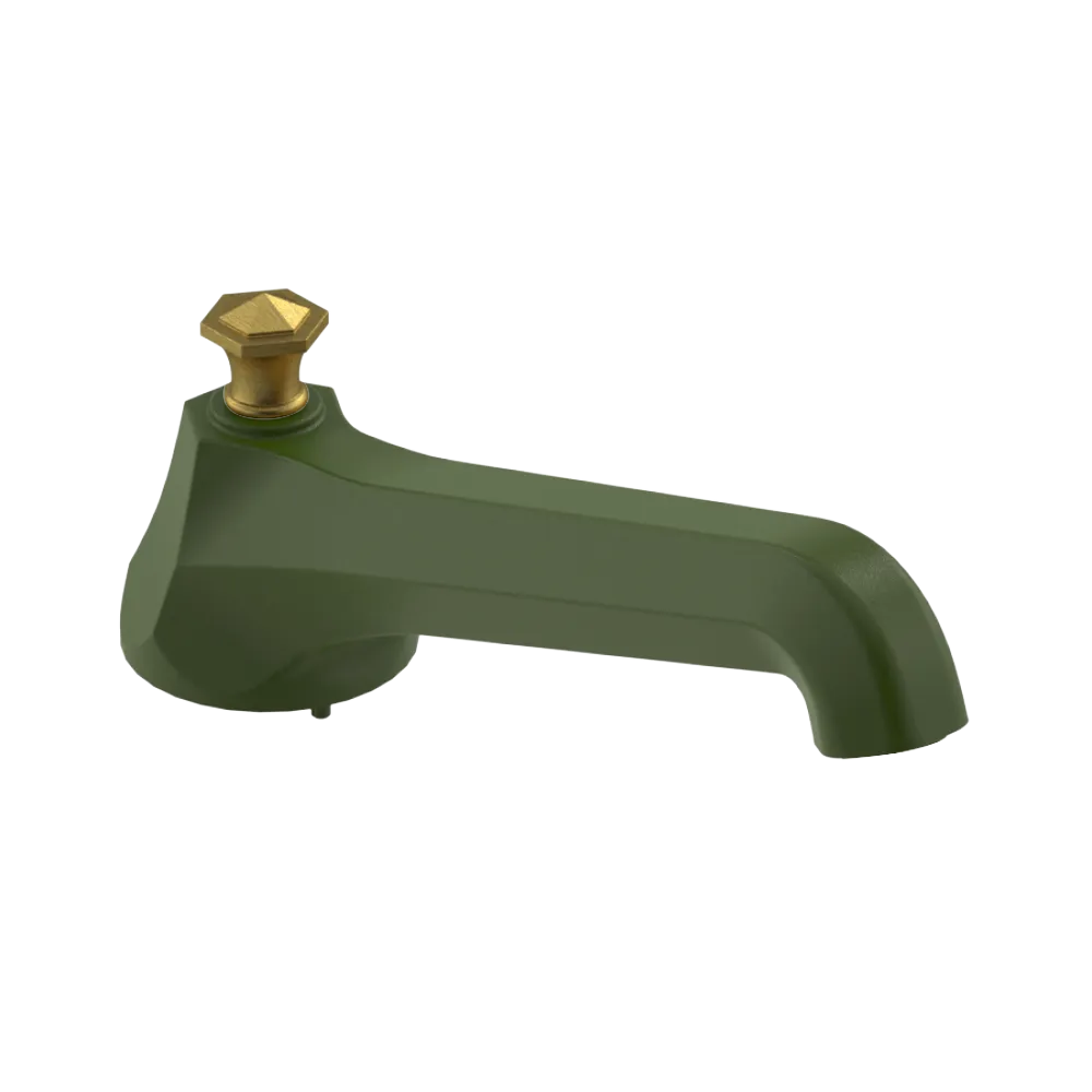 Rubinet Tub Filler Spout Deck Mount Green Envy