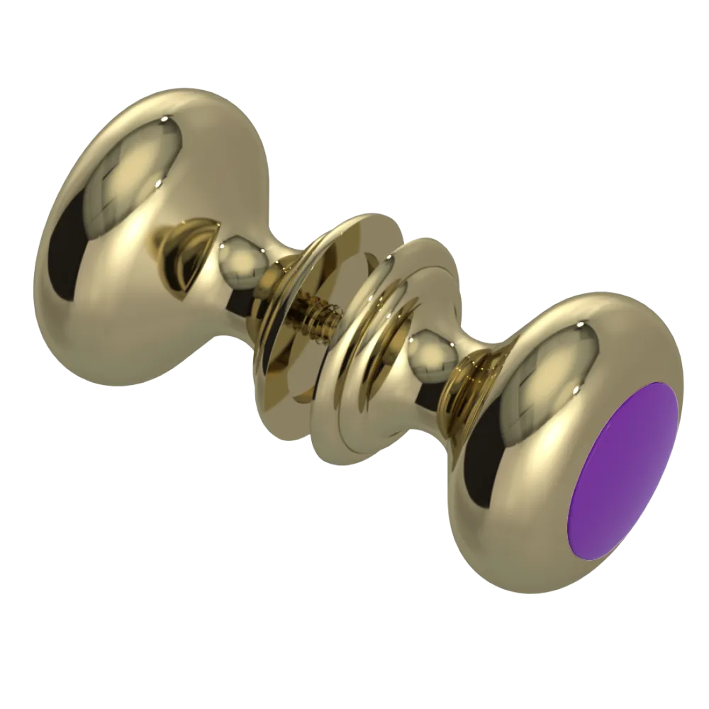 Rubinet Shower Door Knob (set) Natural Brass