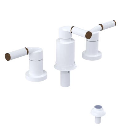 Rubinet Bidet Fitting with Spray, Diverter, and Vacum Breaker (Less Drain) White