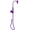 Rubinet Hand Held Shower Bidet with Extended Reach & Dual Function Spray Including Wall Bracket with Supply & Hose (Square) Purple Haze