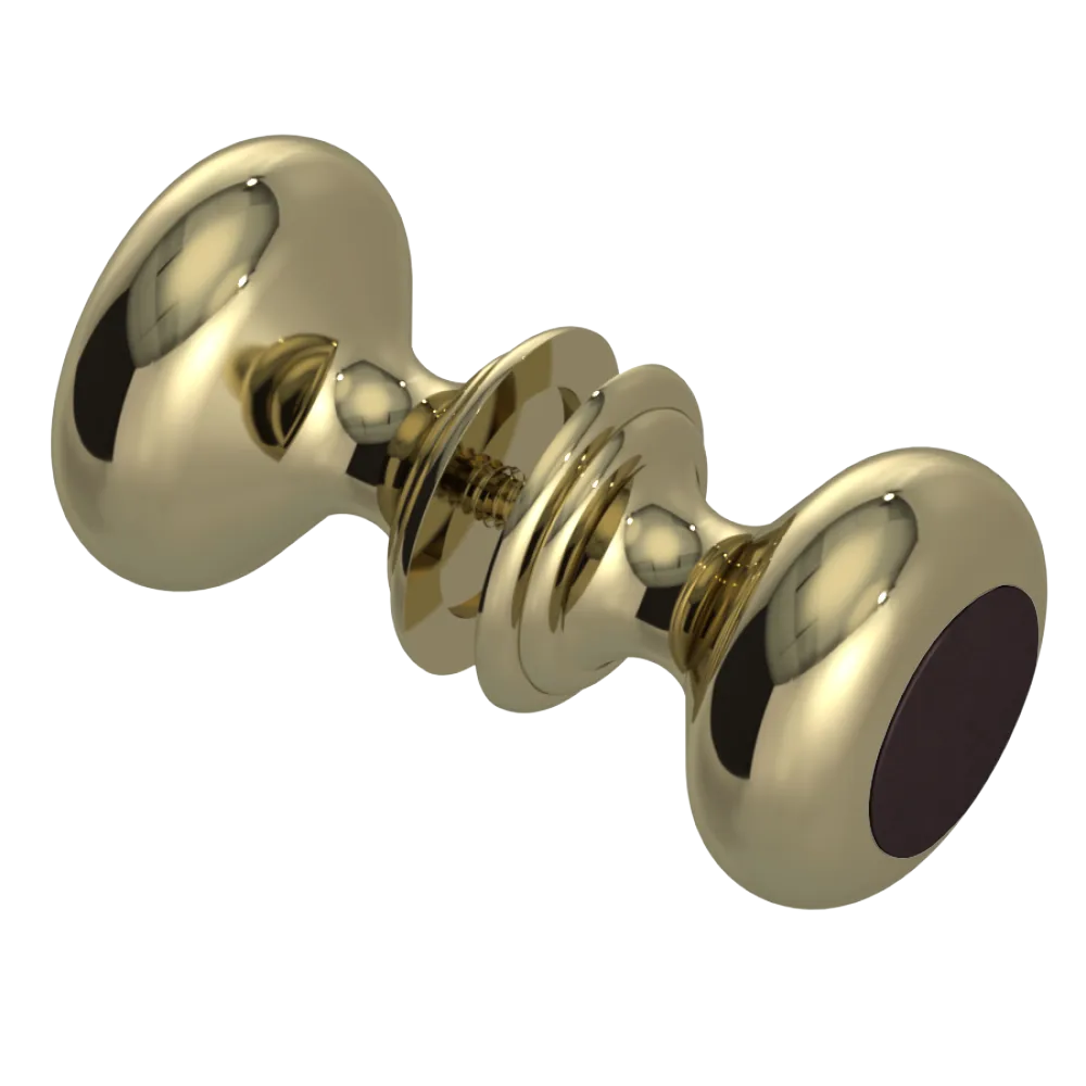 Rubinet Shower Door Knob (set) Natural Brass
