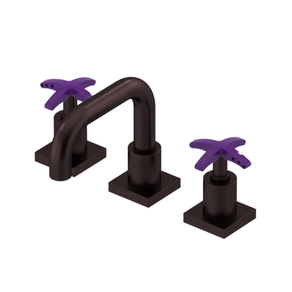 Rubinet Widespread Lav. Set. with Genesis spout (less drain) Oil Rubbed Bronze