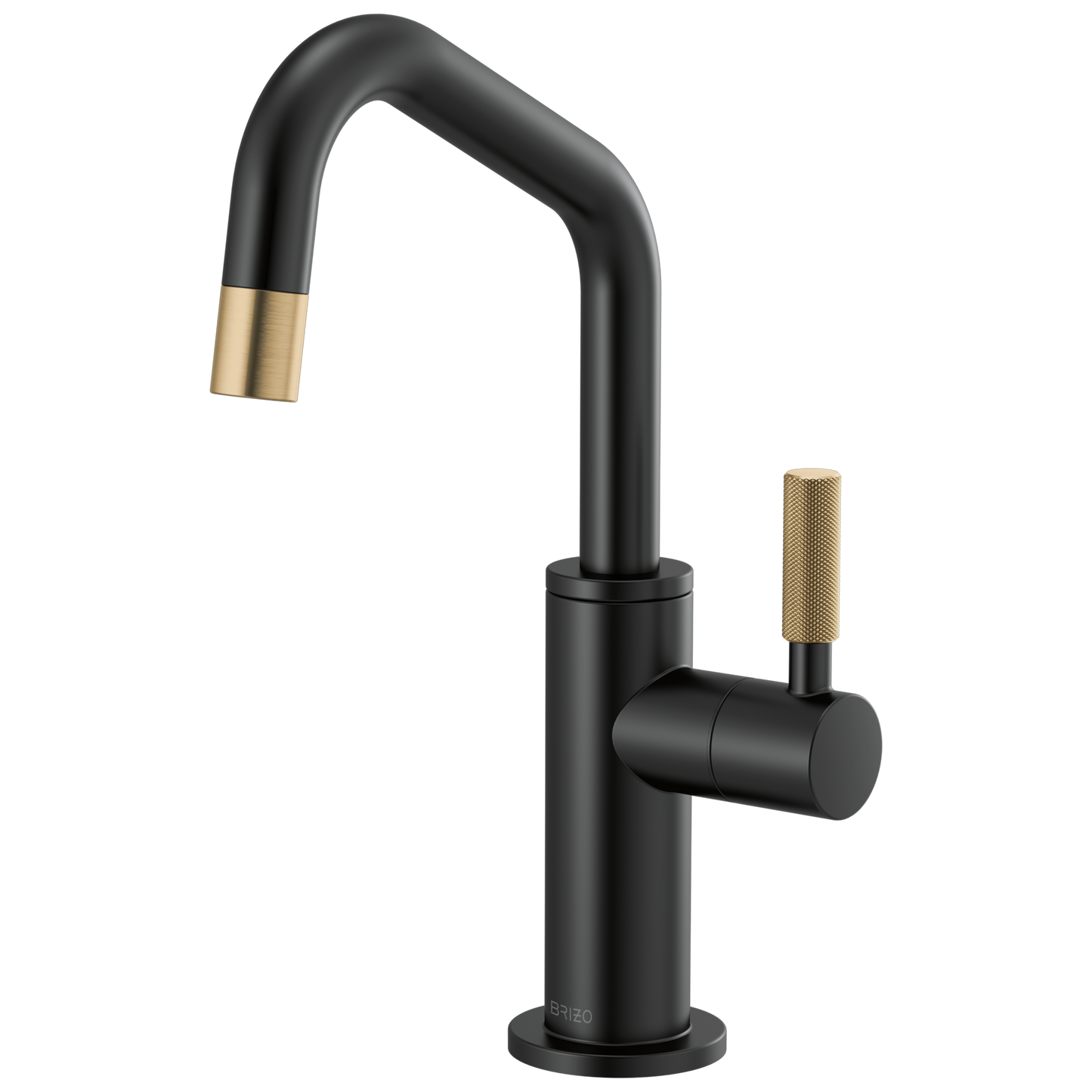 Brizo Beverage Faucet With Angled Spout And Knurled Handle