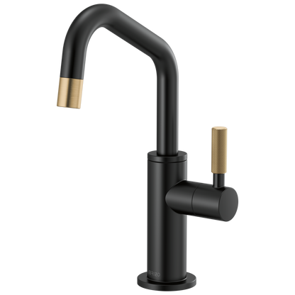Brizo Beverage Faucet With Angled Spout And Knurled Handle