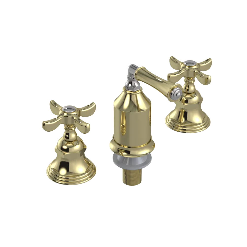 Rubinet Bidet Fitting with Spray, Diverter, and Vacum Breaker (Less Drain) Gold