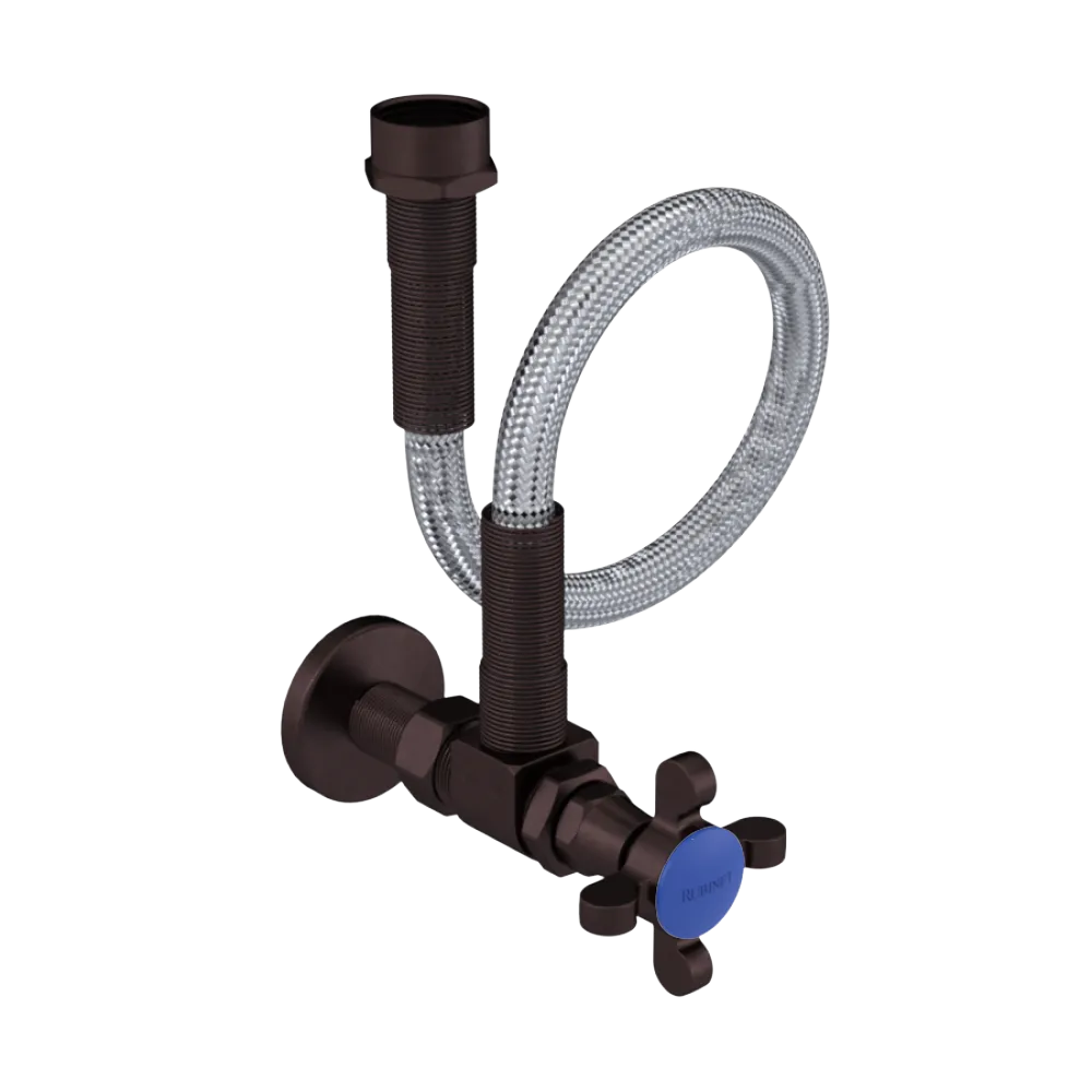 Rubinet Exposed Supply Kit (classic) x2 Tuscan Brass