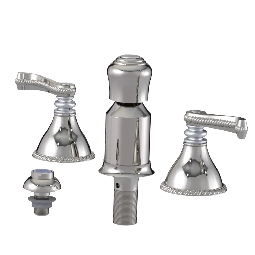 Rubinet Bidet Fitting with Spray, Diverter, and Vacum Breaker (Less Drain) Polished Nickel