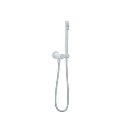 Baril 1-spray anti-limestone hand shower on wall-mounted supply elbow