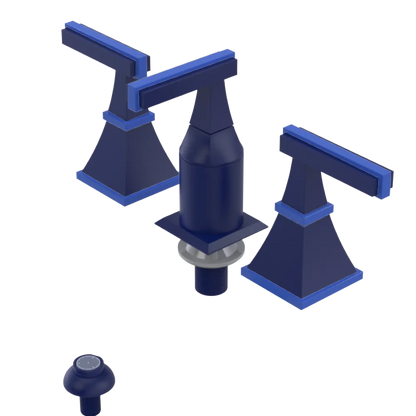 Rubinet Bidet Fitting with Spray, Diverter, and Vacum Breaker (Less Drain) Midnight Blue