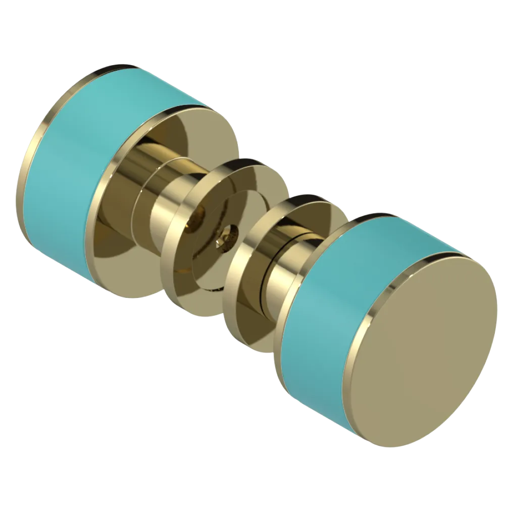 Rubinet Shower Door Knob (set) Natural Brass