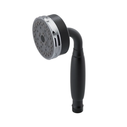 Rubinet 3 Function Hand Held Shower Only Matt Black
