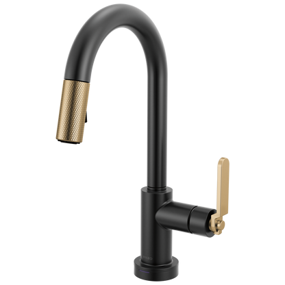 Brizo Smarttouch Pull Down Prep Faucet With Arc Spout Industrial Handle