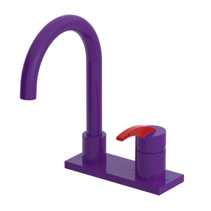 Rubinet 4" Centre Single Control Lav. Set. (less drain) Purple Haze