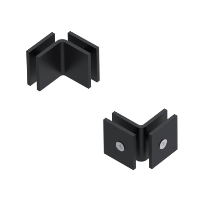 Rubinet 90 Glass to Glass Open Face Matt Black