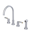 Rubinet Widespread Kitchen Set with Hand Spray Satin Chrome