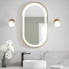 KALIA EFFECTLED-illuminated bathroom mirror - 22" x 38" - Brushed gold