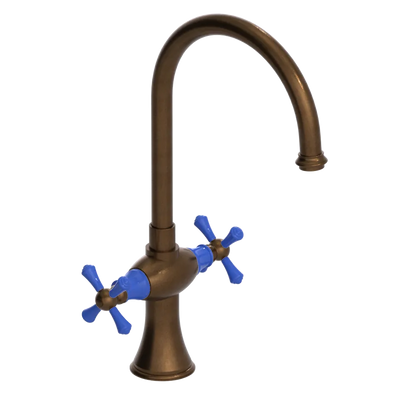Rubinet Two Handle Single Hole Kitchen Set Tuscan Brass