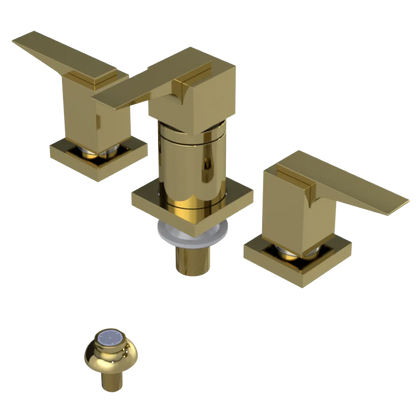 Rubinet Bidet Fitting with Spray, Diverter, and Vacuum Breaker (less drain) Natural Brass