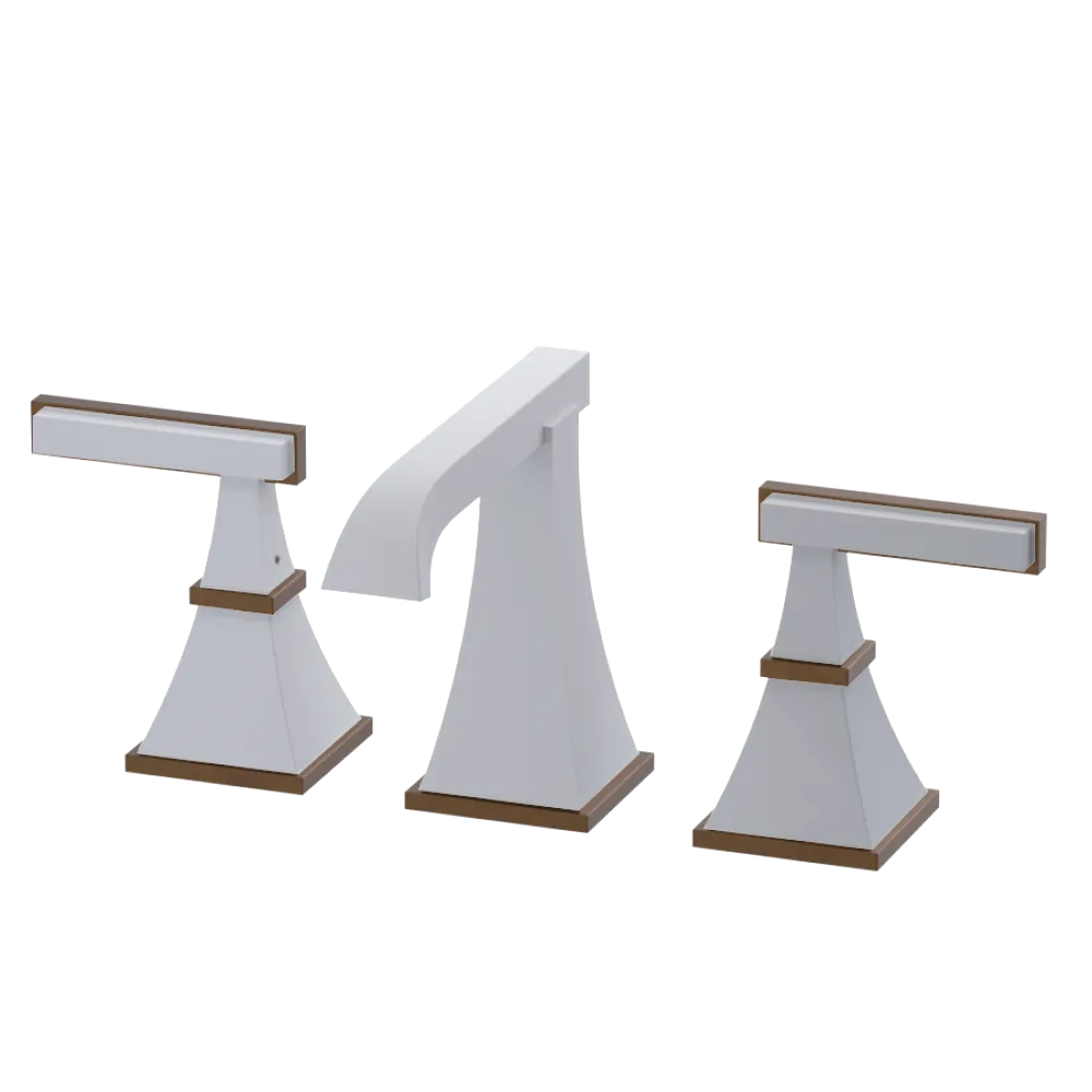 Rubinet Widespread Lav. Set. (less drain) Matt White